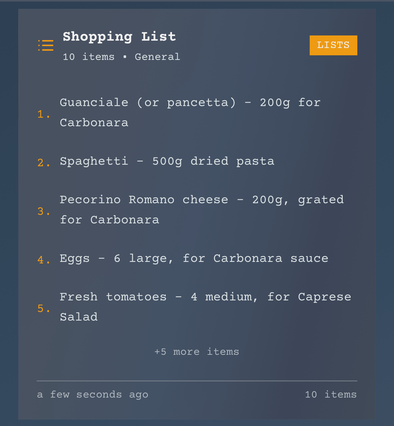 List Cards - Organized collections and checklists